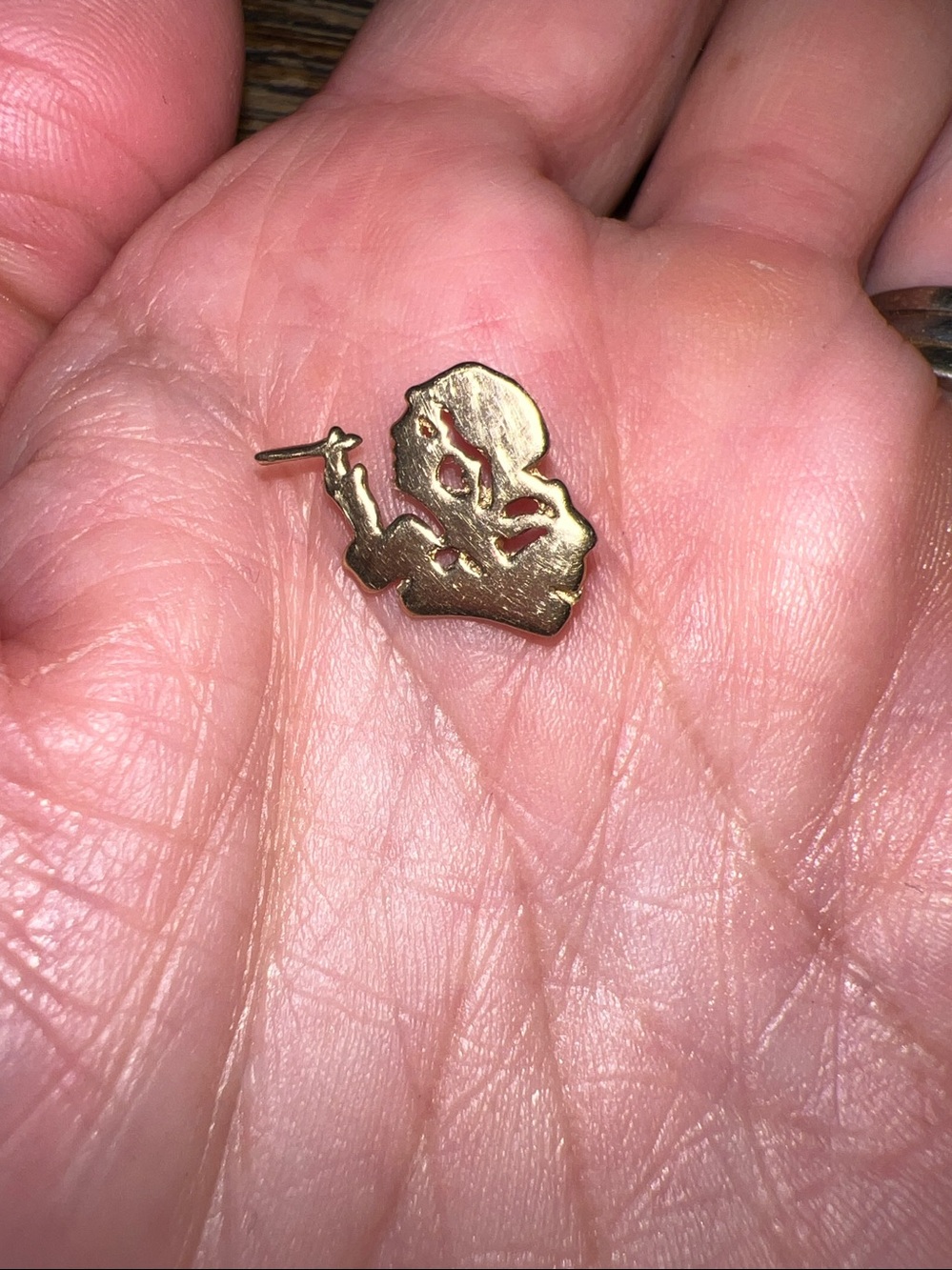 14k Gold custom handmade flapper girl pendant or charm